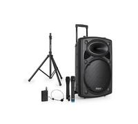 Enceinte Sono Portable Ibiza Sound PORT15VHF-BT 800W - 15" - Batterie Bluetooth - 3 Micros VHF