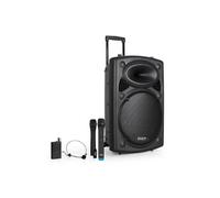 Enceinte Sono Portable Ibiza Sound PORT15VHF-BT 800W - 15" - Batterie Bluetooth - 3 Micros VHF