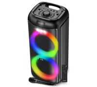 Enceinte Sonorisation Autonome sur batterie à LED - Pickering PANTHER P28 - 500W, Bluetooth USB SD, 6 modes Equaliseurs, Téléco