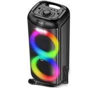 Enceinte Sonorisation Autonome sur Batterie à LED - Pickering Panther P28-500W, Bluetooth USB SD, 6 Modes Equaliseurs, Téléco