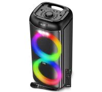 Enceinte Sonorisation Autonome sur Batterie à LED - Pickering Panther P28-500W, Bluetooth USB SD, 6 Modes Equaliseurs, Téléco