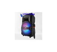 Enceinte sonorisation batterie 8" 400W à LEDs RVB USB/SD/BT + Micro VHF+clé USB 32Go - MyDJ Djoon08