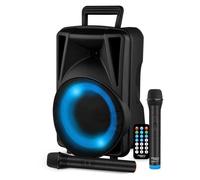 Enceinte Sonorisation - FSD08 - 8"" 20CM - 200W - Batterie - Effet RING LED - USB SD Bluetooth TWS - 2 Micros VHF