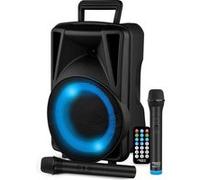 Enceinte Sonorisation - FSD08 - 8" 20CM - 200W - Batterie - Effet RING LED - USB SD Bluetooth TWS - 2 Micros VHF G