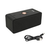 Enceinte stéréo sans fil avec radio FM, lecteur de carte TF, véritable stéréo sans fil, design classique, portée Bluetooth jusqu'à 10 mètres,