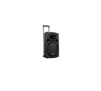 Enceinte sur batterie 800W Bluetooth USB + Micros IBIZA PORT15VHF-BT + Jeu de lumière Festinight SIXMAGIC, SONO DJ SOIREE