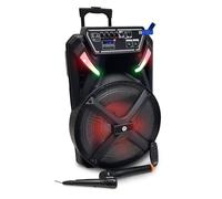 Enceinte sur Batterie FestiSound FESTI15-UHF - 15" 38CM / 700W -Effet LED, USB SD Bluetooth, 1 Micro UHF+1 Micro Fil+Clé USB 32G
