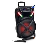 Enceinte sur batterie FestiSound FESTI15-UHF - 15"" 38CM / 700W -Effet LED USB SD Bluetooth 1 micro UHF+1 micro fil+Clé USB 32G
