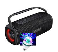 Enceinte sur batterieLedwood XTR160 Black, 200W, Effet LED, Bluetooth,TWS, Protection IPX6, USB, SD - 20W RMS, Ampoule LED