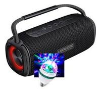 Ledwood Enceinte sur batterie XTR160 Black – 200W, Bluetooth TWS, IPX6, USB/SD, Effet LED