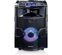 Enceinte/table de mixage DJ haute puissance avec Bluetooth®, USB, radio FM et éclairages Lenco PMX-250 Noir Noir G