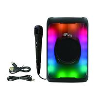 Lexibook Enceinte Bluetooth iParty K8320, micro, effets lumineux multicolores, batterie rechargeable