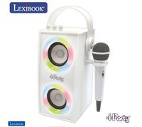 Enceinte Tendance Bluetooth® portable + micro et effets lumineux Lexibook IParty® Blanc 19,81x15,01x27,79 cm
