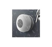 Enceinte waterproof bluetooth pour smartphone samsung, huawei, sony, etc ventouse haut-parleur micro douche petite (blanc)