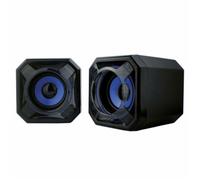 Enceintes 2.0 - Habrok - Berserker - 5 W RMS - USB - Jack 3.5 mm - Bleu/Noir
