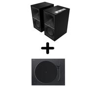 Enceintes actives Hi-Fi Klipsch The Sevens Noir Vendues par paire + Platine vinyle Sony PS-LX310 BT
