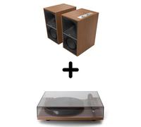 Enceintes actives Hi-Fi Klipsch The Sevens Noyer Vendues par paire + Platine vinyle Rega Planar 1 Noyer