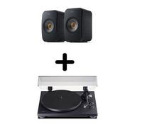 Enceintes actives Hifi connectées KEF LSX 2 Noir (paire) + Platine vinyle Teac TN-280BT-A3 Noir