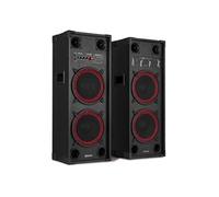 Fenton SPK-210 - Pack d’Enceintes Actives PA 1200 W (2×10″) - BT sans Fil, USB/SD, entrées micros - Système Sono idéal soirées, DJ, karaoké