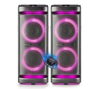 Pickering Enceintes actives SONO DJ WILDSPACE2 – 4000W, Bluetooth, USB/AUX, Lumière LED, 1 SUB 10"