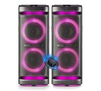 Enceintes Actives SONO DJ NGS WILDSPACE2 - 4000W, Bluetooth, USB/AUX, Lumière LED, TWS, 1 SUB 10", Soirée, Fête, Jeu de lumière