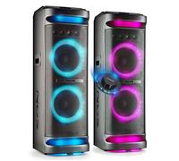 Enceintes Actives SONO DJ WILDSPACE3 - 8000W, Bluetooth, USB/AUX IN, Lumière LED, TWS, Double Subwoofer 10 "- Soirée, Fête, Bar