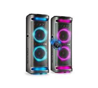 Enceintes Actives SONO DJ WILDSPACE3 - 8000W, Bluetooth, USB/AUX IN, Lumière LED, TWS, Double Subwoofer 10 "- Soirée, Fête, Bar