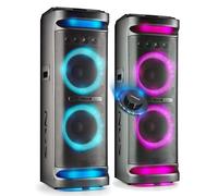 Enceintes Actives SONO DJ WILDSPACE3-8000W, Bluetooth, USB/AUX IN, Lumière LED, TWS, Double Subwoofer 10 "- Soirée, Fête, Bar