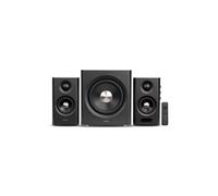 Enceintes bibliothèque amplifiées 2.1 S355DB - Caisson 8" sans fil - 150W Tri-Amp Hi-Res - Bluetooth 6.0 LDAC - Noir