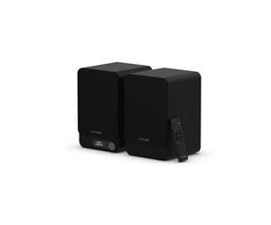 Enceintes bibliothèque amplifiées Pure Classic Active Bluetooth 5.3 DAB+ FM HDMI ARC 2x40W Noir