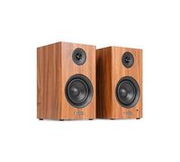 Audizio BS15 Enceintes Bibliothèque BT Actives 60W HiFi avec HDMI Arc Merisier