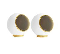 Enceintes bibliothèques Elipson Planet L Performance Blanc Mat Or vendues par paire