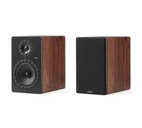 Elipson Enceinte bibliothèque Prestige Facet II 8B – 2 voies Bass-Reflex – Noyer/Noir Mat