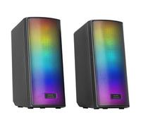 Mars Gaming Enceintes Bluetooth MS-RGB2 – 15W, Bluetooth 5.3, DSP, Éclairage RGB – Noir