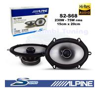Enceintes Coaxiales Alpine S2-S68C 6"X8" 15X20 2 Woofer 230W 75W RMS