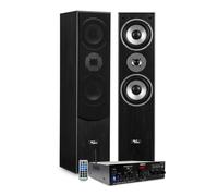 Enceintes Colonnes HIFI/HOME-CINÉMA - EVIDENCE ACOUSTICS EA700-BK - 1000W PMPO + Ampli stéréo 2x50W - USB MP3 SD Bluetooth - FM