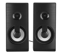 Enceintes de bureau Hi-Fi compactes avec dialogues clairs et son surround, parfaites pour votre mini configuration d'ordinateur en bois Burlywood
