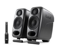 IK Multimedia iLoud Micro Monitor Pro - Paire - Moniteurs de studio de référence compacts à 2 voies, bi-amplifiés, hautement portables et à commande numérique. Micro d'étalonnage ARC inclus. Noir.