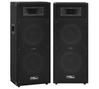 Enceintes de scène passives - vidaXL - Noir - 2 pièces - 30x24,5x74 cm - 500 W crête - 250 W max - Impédance 6,8 ohms