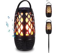 Enceintes D'Extérieur Bluetooth Étanches, Haut-Parleur Bluetooth Sans Fil, Haut-Parleur Portable Avec Piquets, Poteaux/Crochet Pour Terrasse, Jardin, Fête, Camping, Barbecue