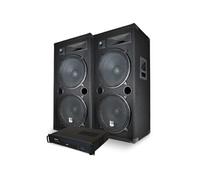 Enceintes DJ CLUB LSC215 - Fêtes foraines Boomers 38cm - - Amplificateur Gemini 5000W - Câblages