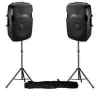 Ibiza Enceintes DJ actives 8" (20 cm) – 400 W – avec pieds