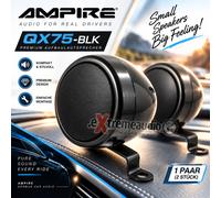 Enceintes encastrables premium AMPIRE QX75-BLK, 7 cm, noir 1 paire (2 pièces)
