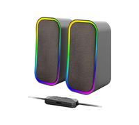 Enceintes Gaming Stéréo TOKEN RVB, Noir