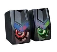 Enceintes lumineuses Gamer - BEMIX - Filaire - Prise jack 3.5 mm - 6W - Couleurs changeantes