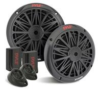 Enceintes Marines - Pyle - 2 Voies - Haut-Parleurs Extérieur Résistant à l'Eau - étanche - 200W - 16,5 cm - Noir