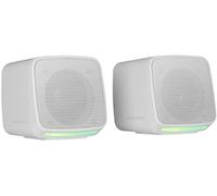 Mars Gaming - Enceintes PC MS-Pro 10W RGB Flow dynamique, Boîtier contrôle, Jack 3.5mm - Blanc
