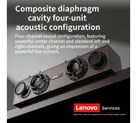 Enceintes multimédia Lenovo C02, enceintes à double mode USB/Bluetooth, alimentées par USB, enceintes rétro, compatibles avec TV, ordinateur, téléphone portable, caisson de basses CO2-USB+sans filPoly