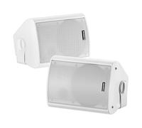 Enceintes murales STUDIOFINIX 4 Pouces 200W étanches Bluetooth 5.1, Multi-Sync + télécommande IR. Intérieur/extérieur, terrasse, Garage, Jardin (401BLE, Blanc, Paire)