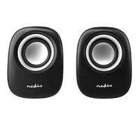 Enceintes Nedis Cspr10020bk Compactes 2.0 Noir/Argent